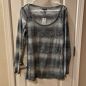 Express snakeskin long sleeve tee